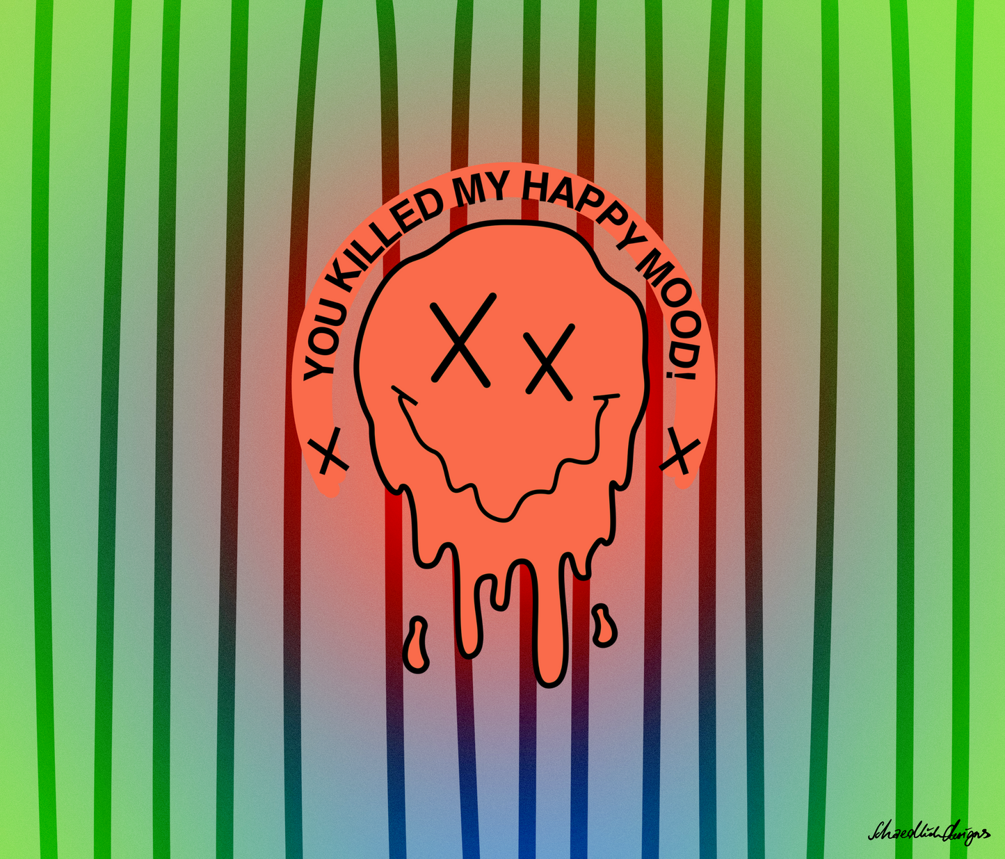 "HAPPY MOOD" Moody Cup - red