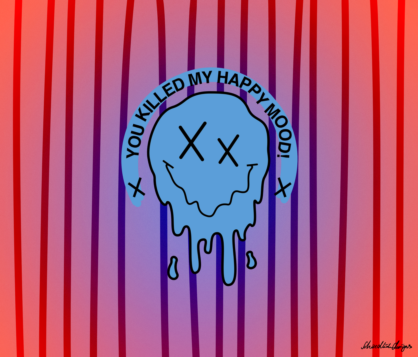 "HAPPY MOOD" Moody Cup - blue