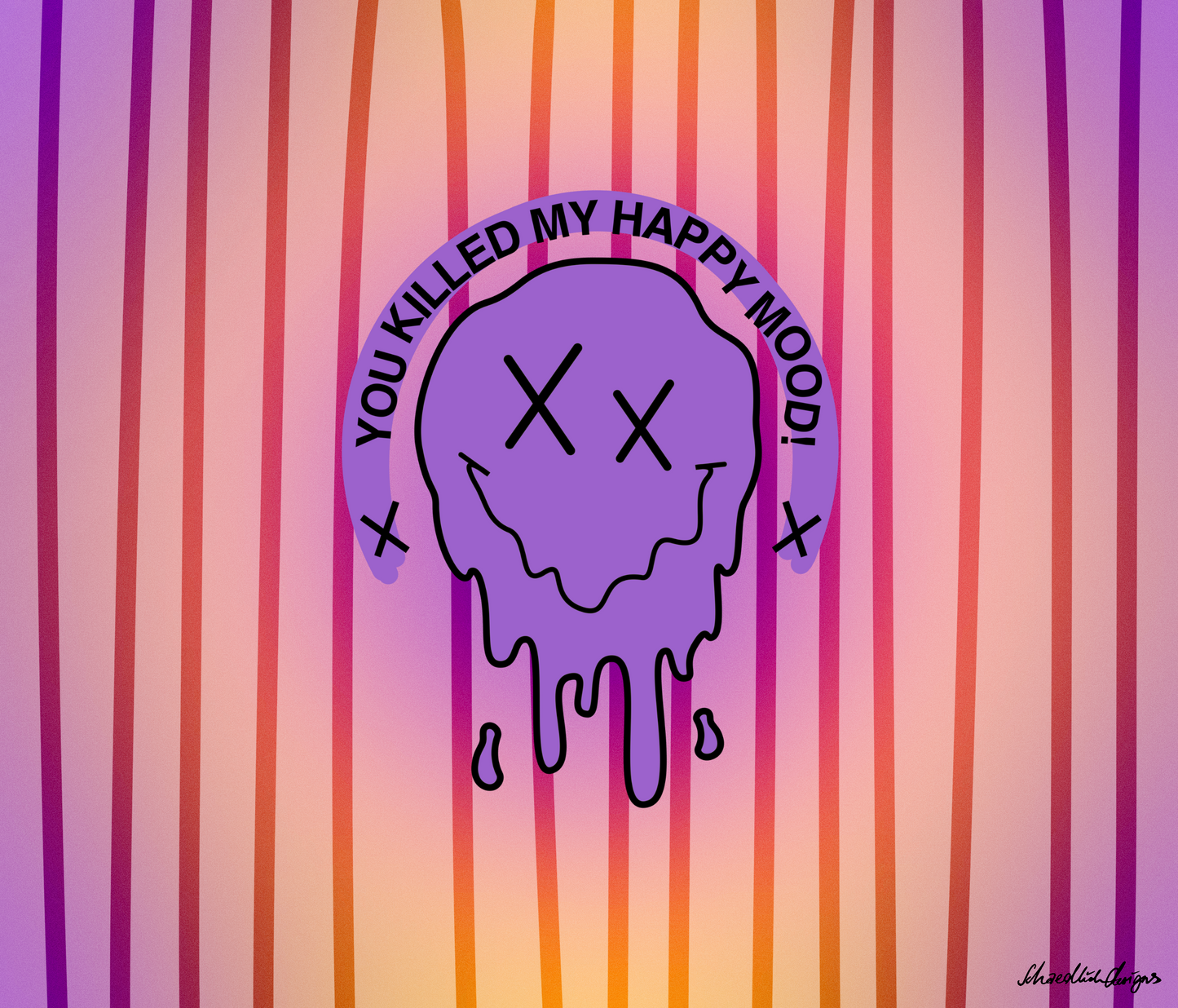 "HAPPY MOOD" Moody Cup - purple