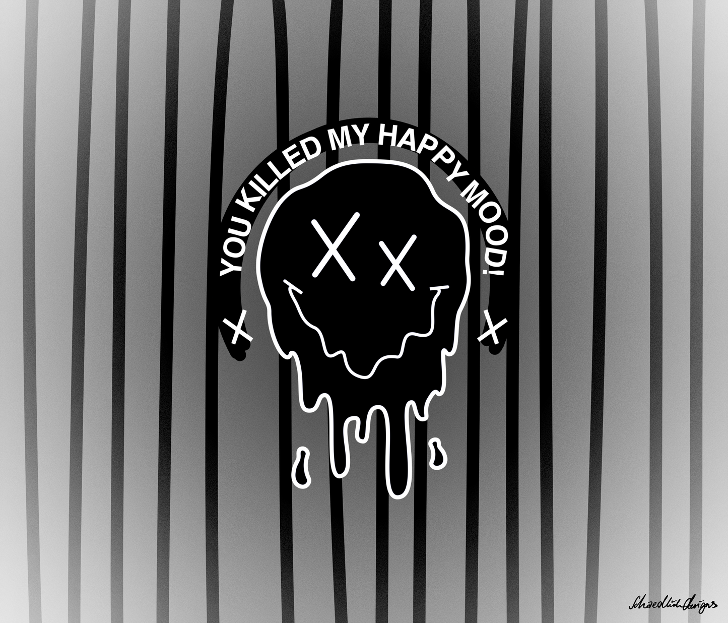 "HAPPY MOOD" Moody Cup - black