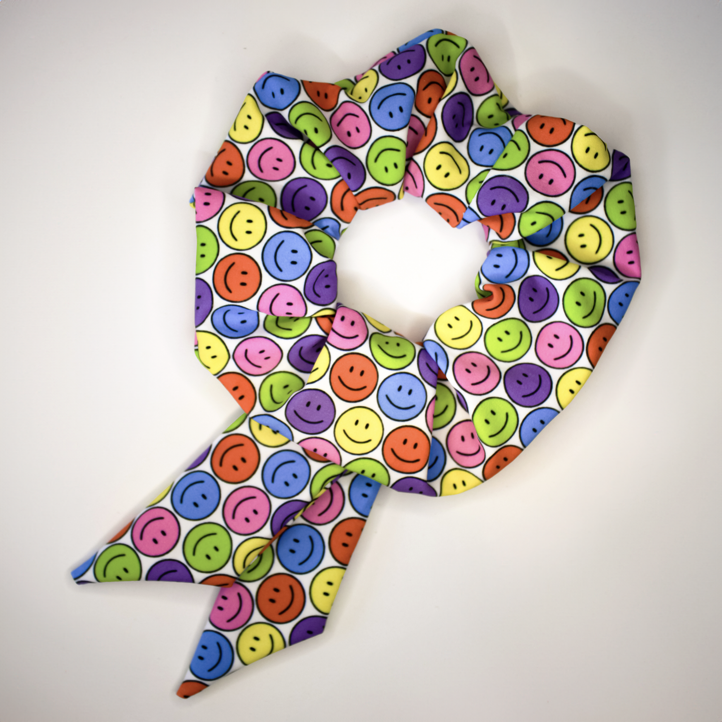 „HAPPY MOOD“ Scrunchie - white