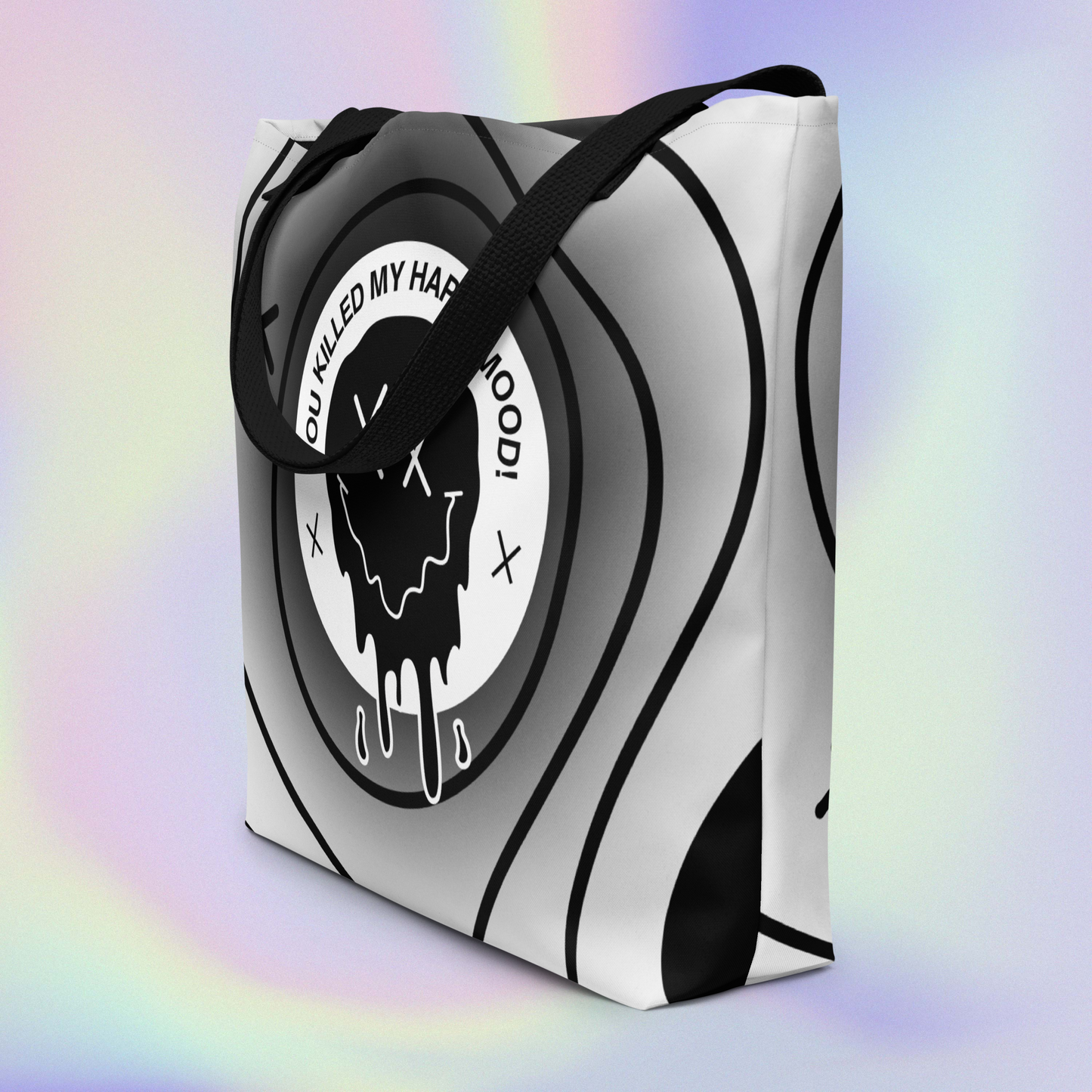 "HAPPY MOOD" Moody Bag - black