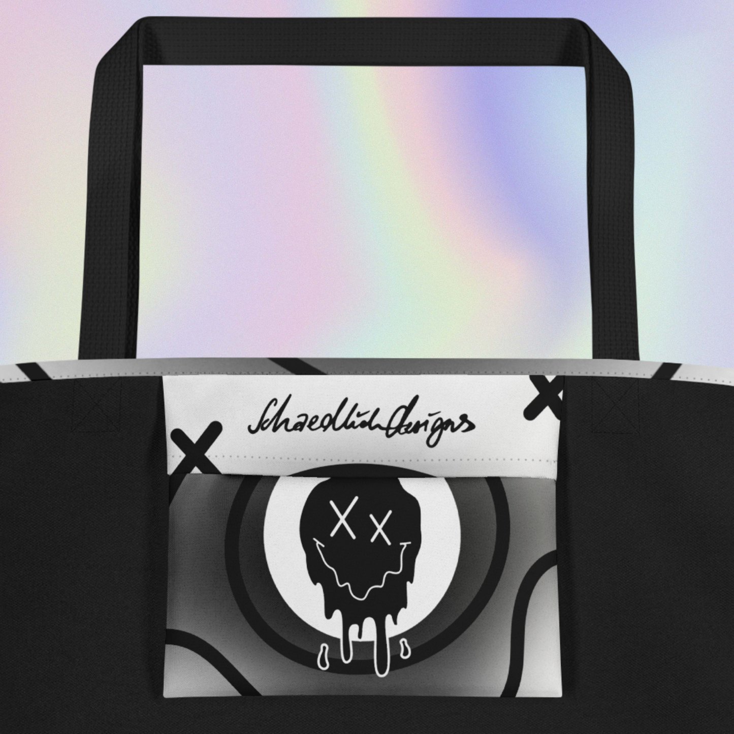 "HAPPY MOOD" Moody Bag - black