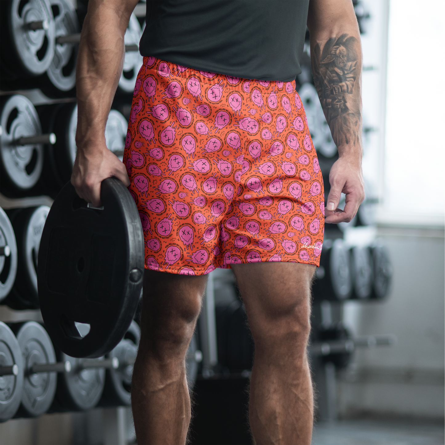 "HAPPY MOOD" Moody Shorts - red&pink