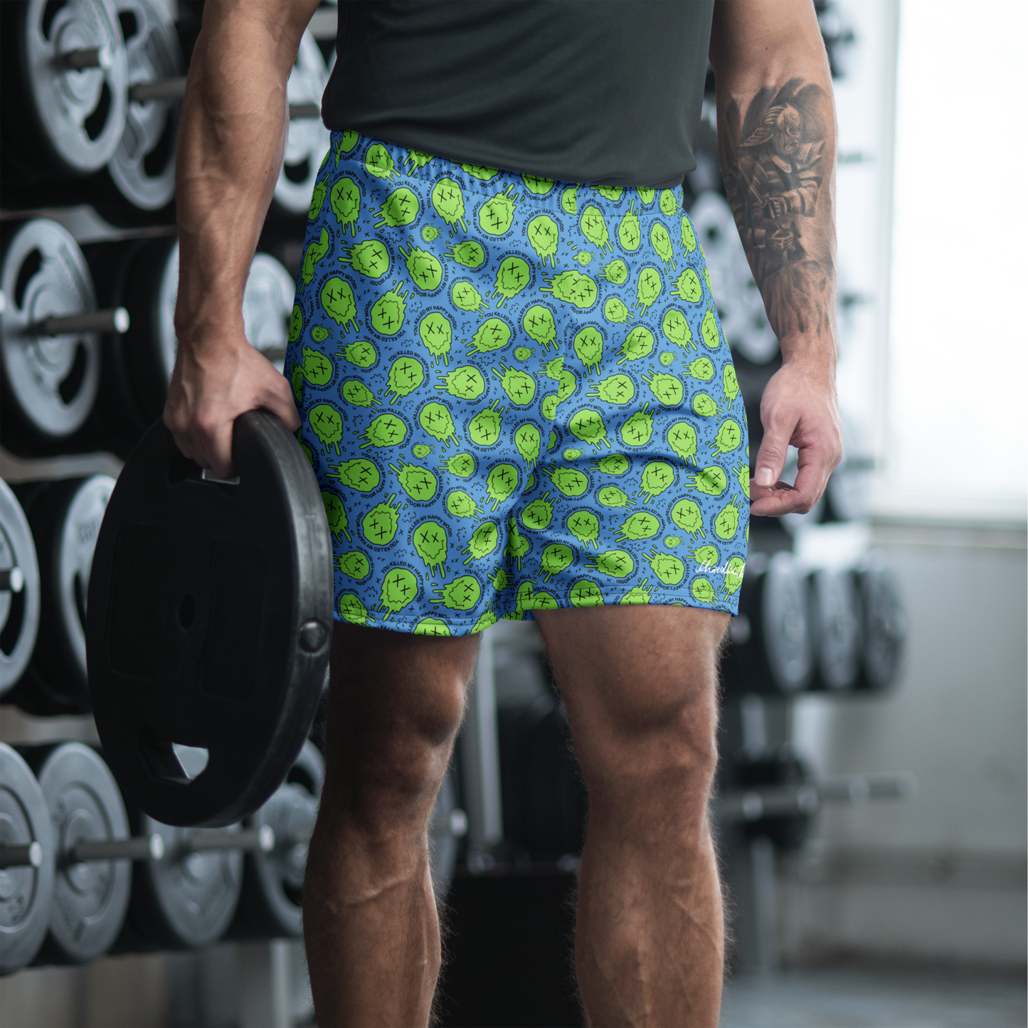 "HAPPY MOOD" Moody Shorts - blue&green