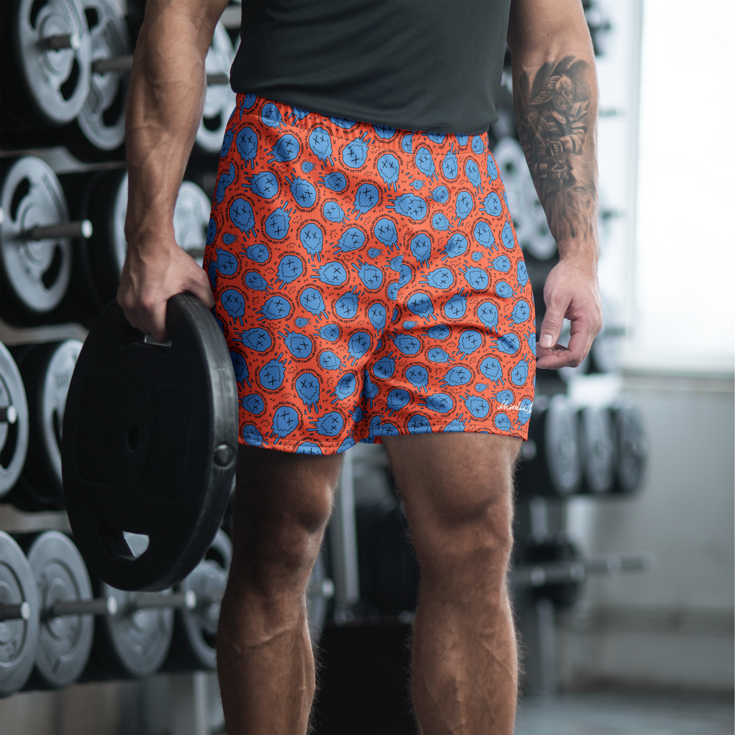 "HAPPY MOOD" Moody Shorts - red&blue