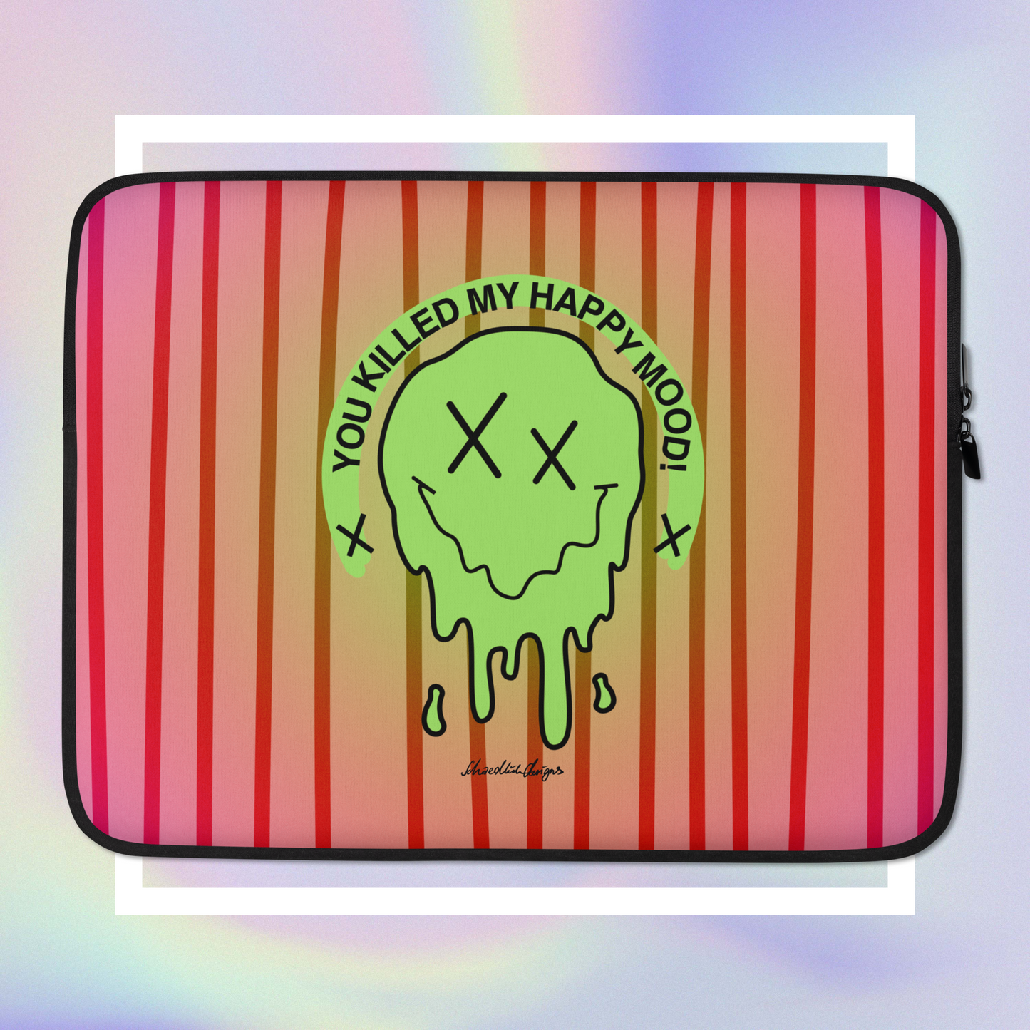 "HAPPY MOOD" Laptop-Tasche - killedmood/green