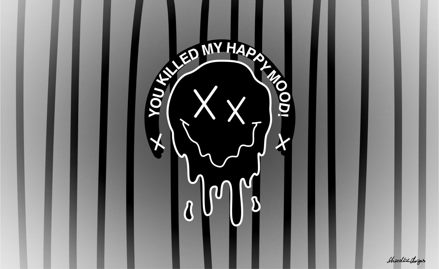 "HAPPY MOOD" Moody Bottle - black