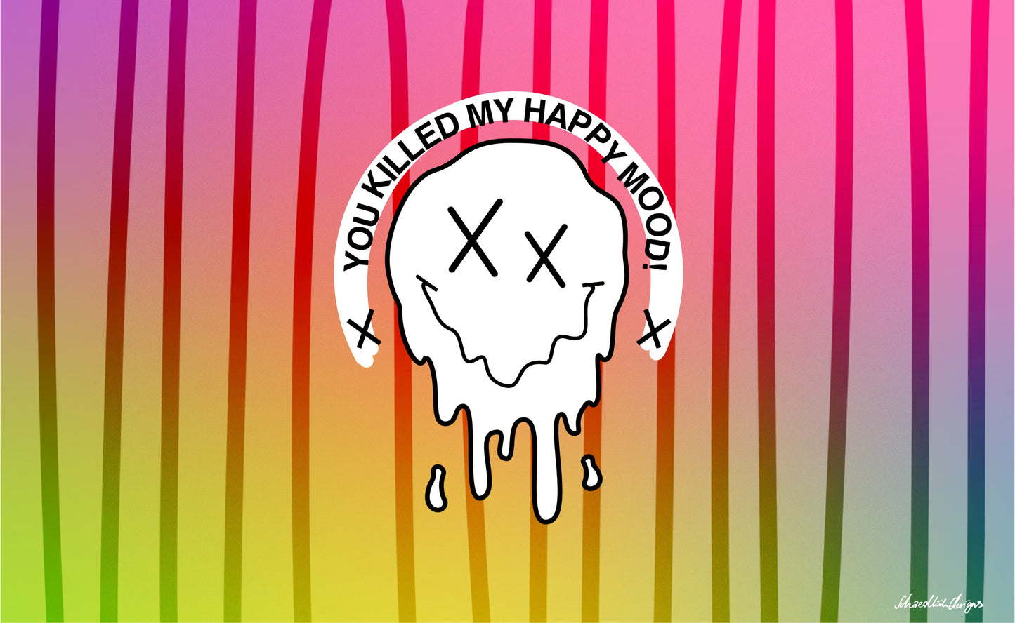 "HAPPY MOOD" Moody Bottle - white