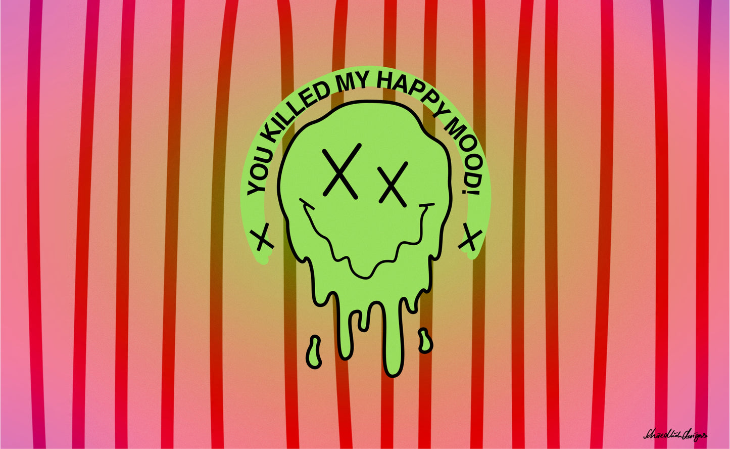 "HAPPY MOOD" Moody Bottle - green