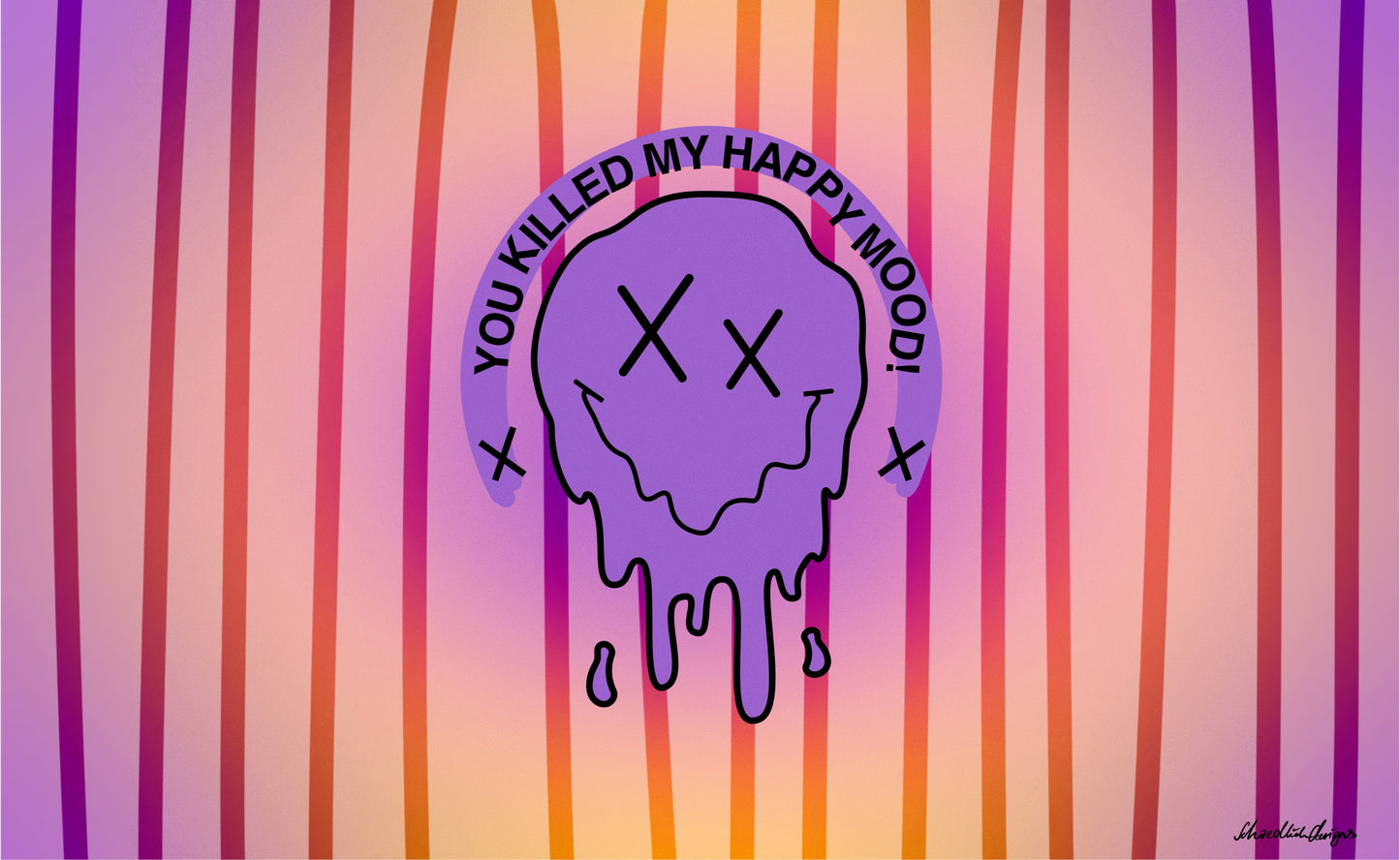 "HAPPY MOOD" Moody Bottle - purple