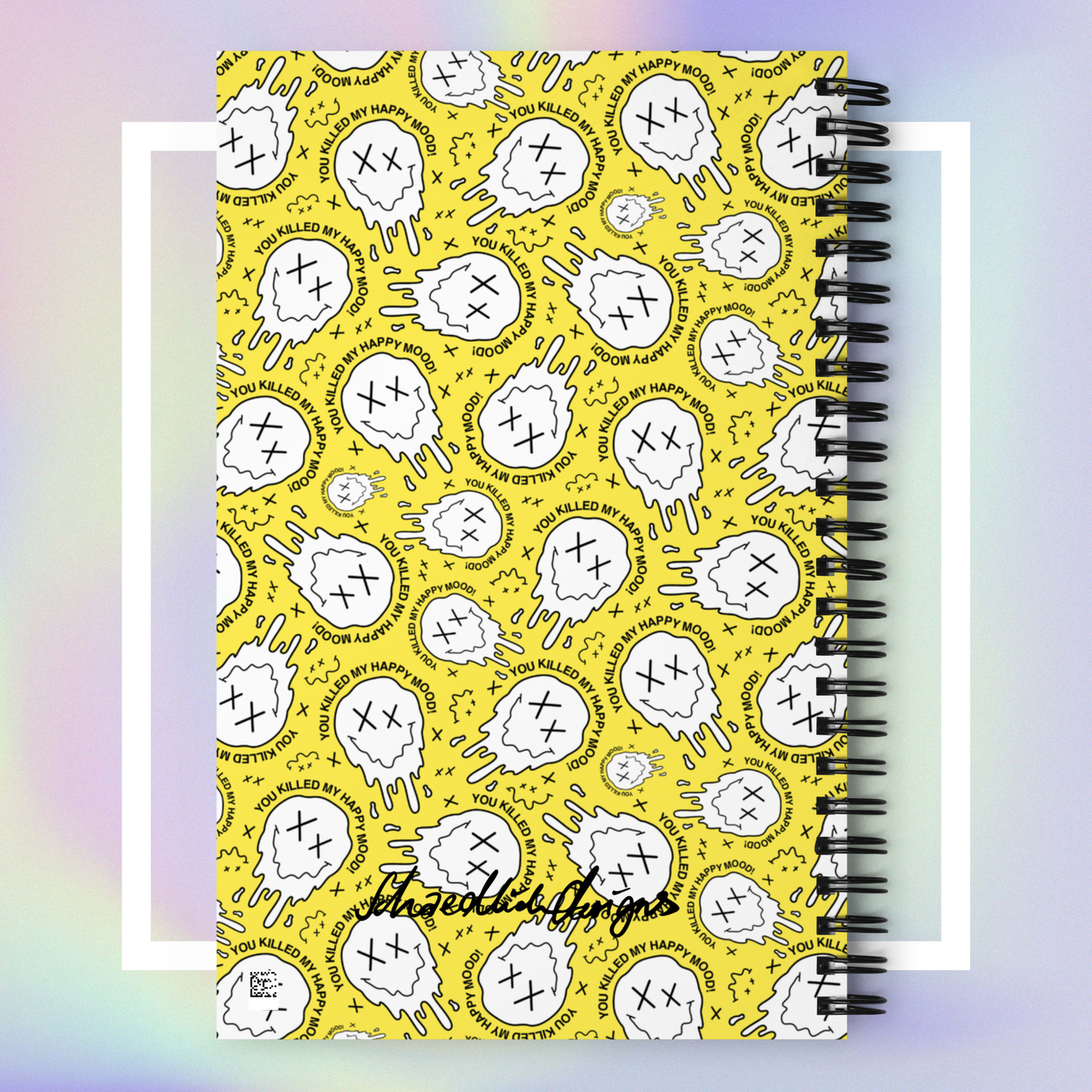 "HAPPY MOOD" Notizblock - moodyprint/yellow