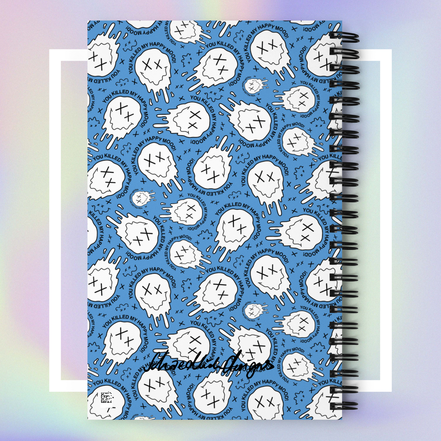 "HAPPY MOOD" Notizblock - moodyprint/blue