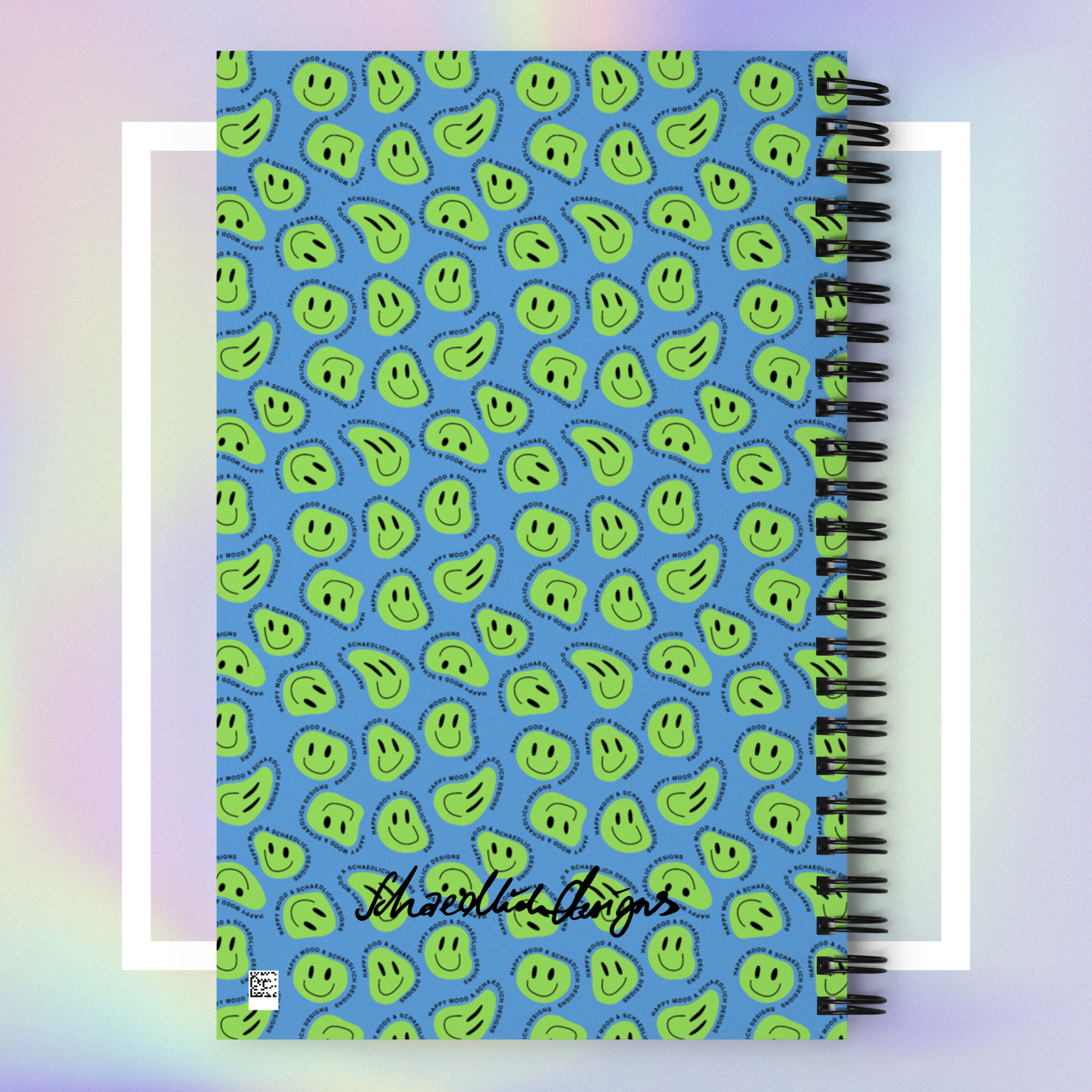 "HAPPY MOOD" Notizblock - blue/green