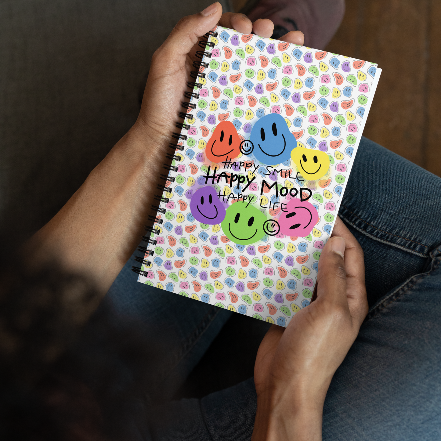 "HAPPY MOOD" Notizblock - colorful/white