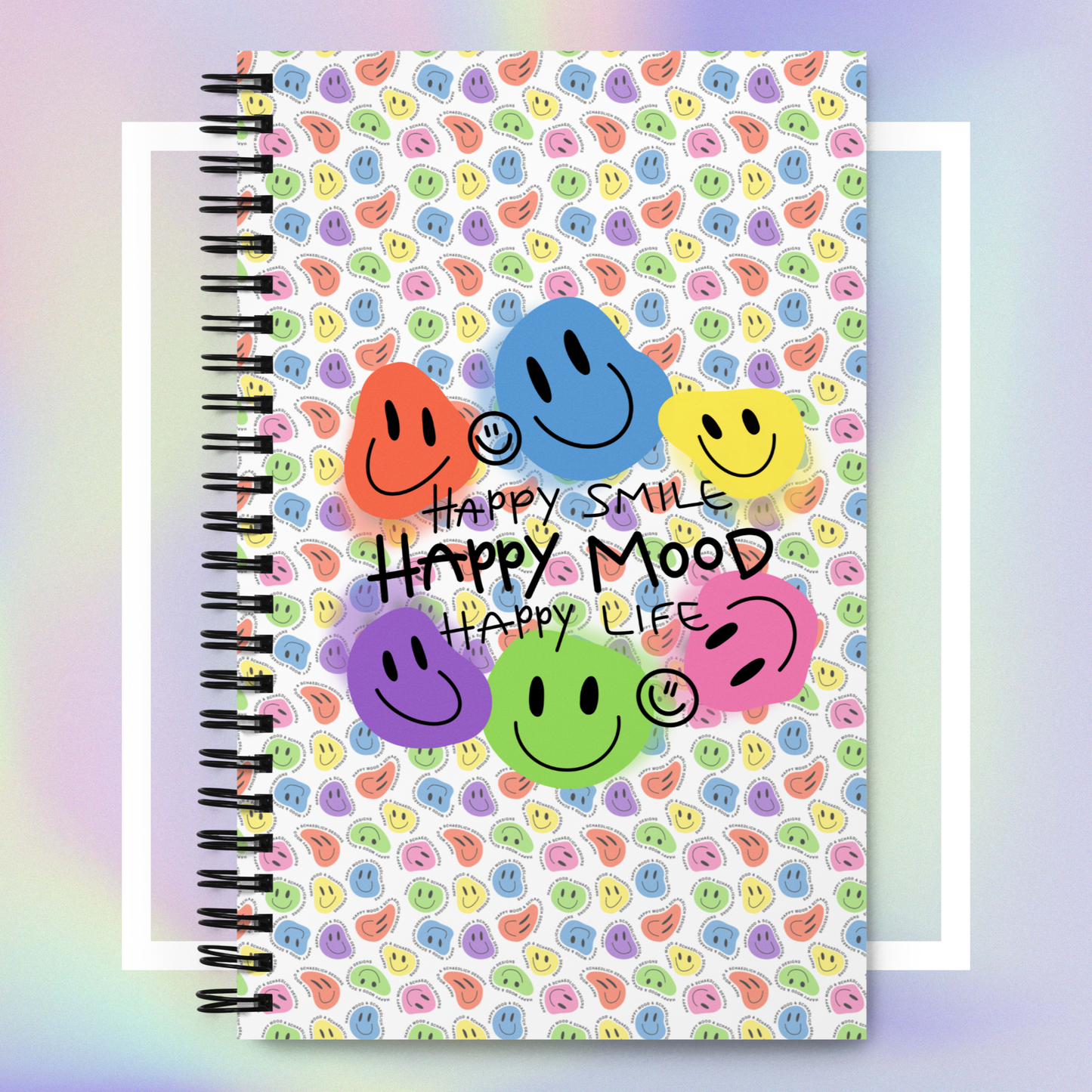 "HAPPY MOOD" Notizblock - colorful/white