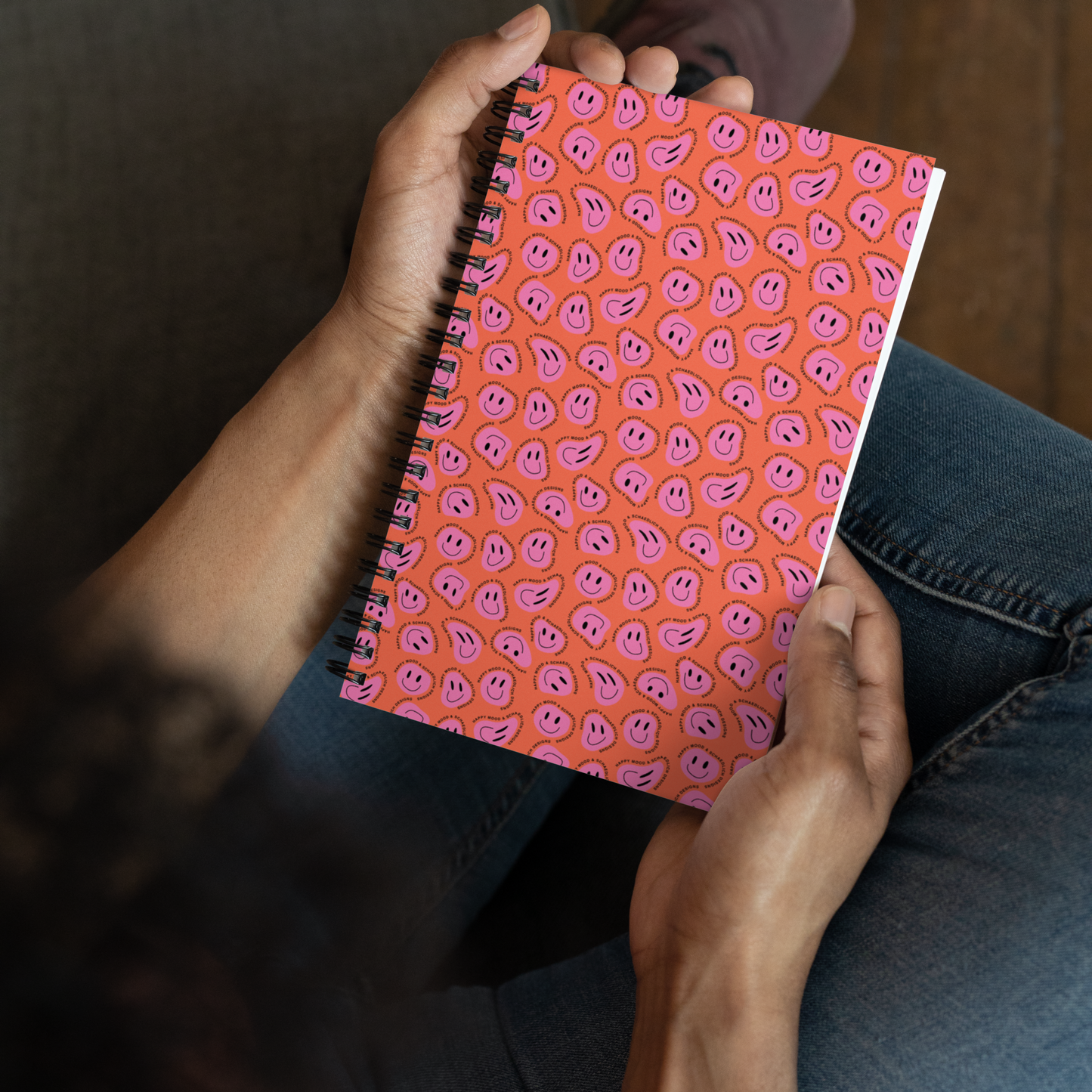 "HAPPY MOOD" Notizblock - red/pink