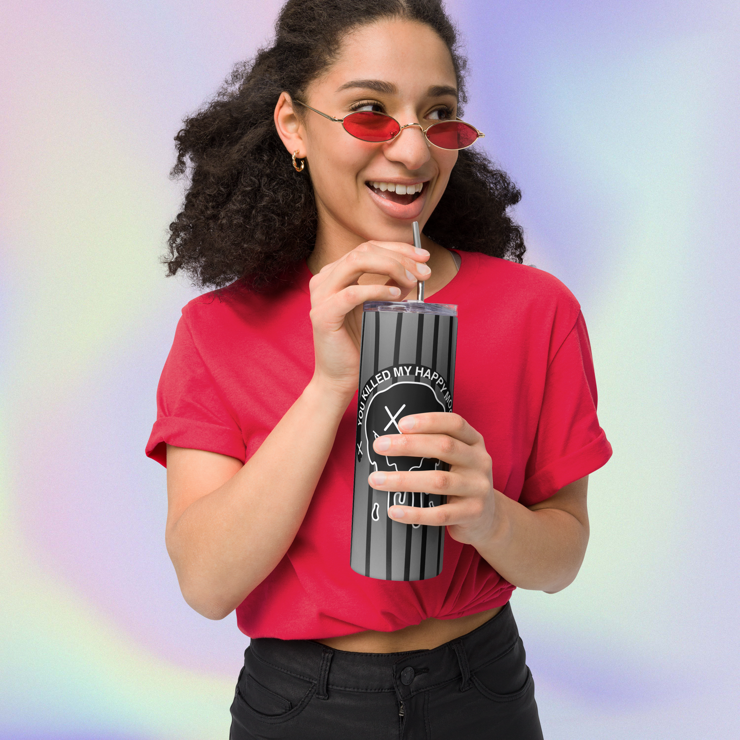 "HAPPY MOOD" Moody Cup - black