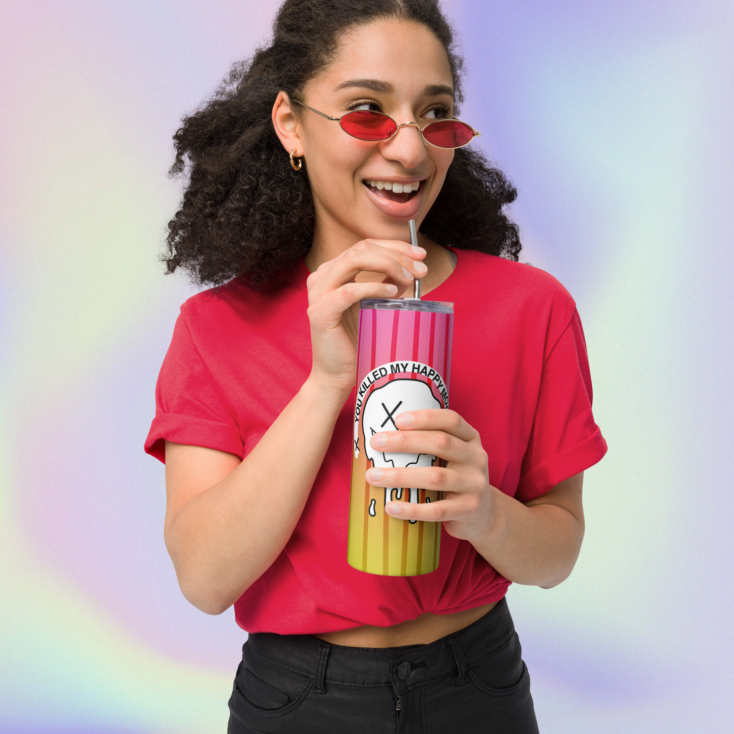 "HAPPY MOOD" Moody Cup - white