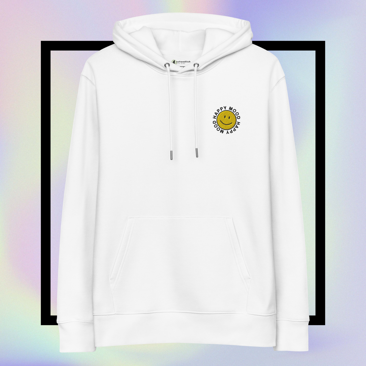 "HAPPY MOOD" Hoodie - white