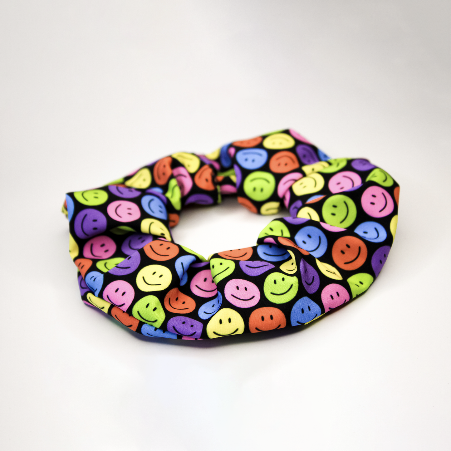 „HAPPY MOOD“ Scrunchie - black