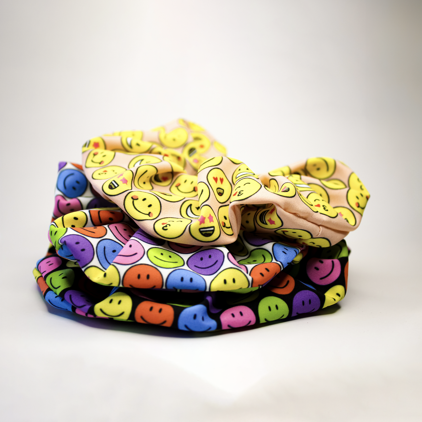 „HAPPY MOOD“ Scrunchie - black