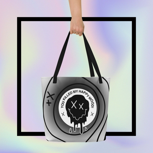 "HAPPY MOOD" Moody Bag - black