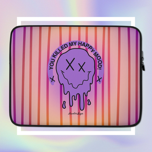 "HAPPY MOOD" Laptop-Tasche - killedmood/purple