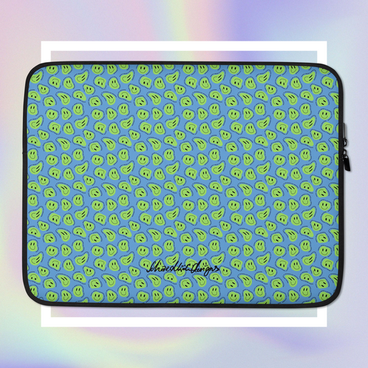 "HAPPY MOOD" Laptop/Tablet-Tasche - green/blue