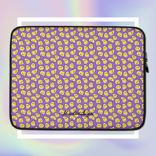 "HAPPY MOOD" Laptop/Tablet-Tasche - purple/yellow