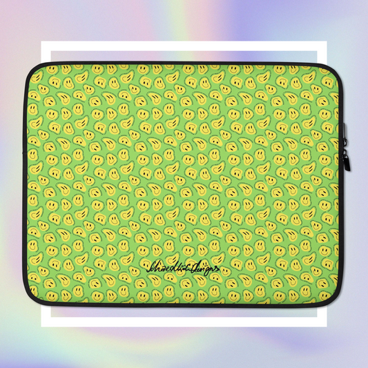 "HAPPY MOOD" Laptop/Tablet-Tasche - green/yellow