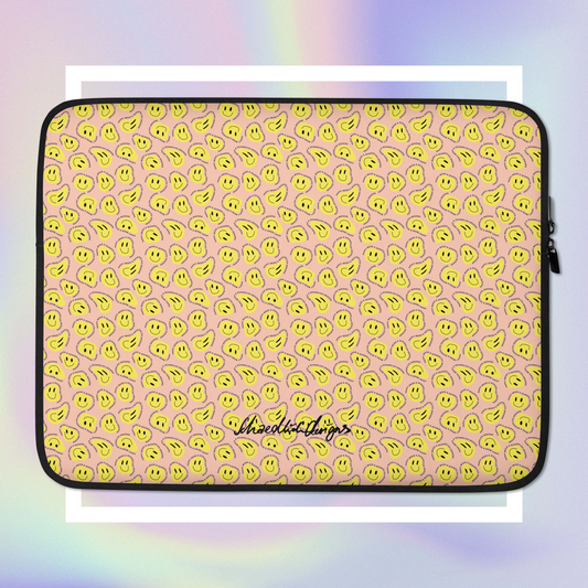 "HAPPY MOOD" Laptop/Tablet-Tasche - peachy/yellow