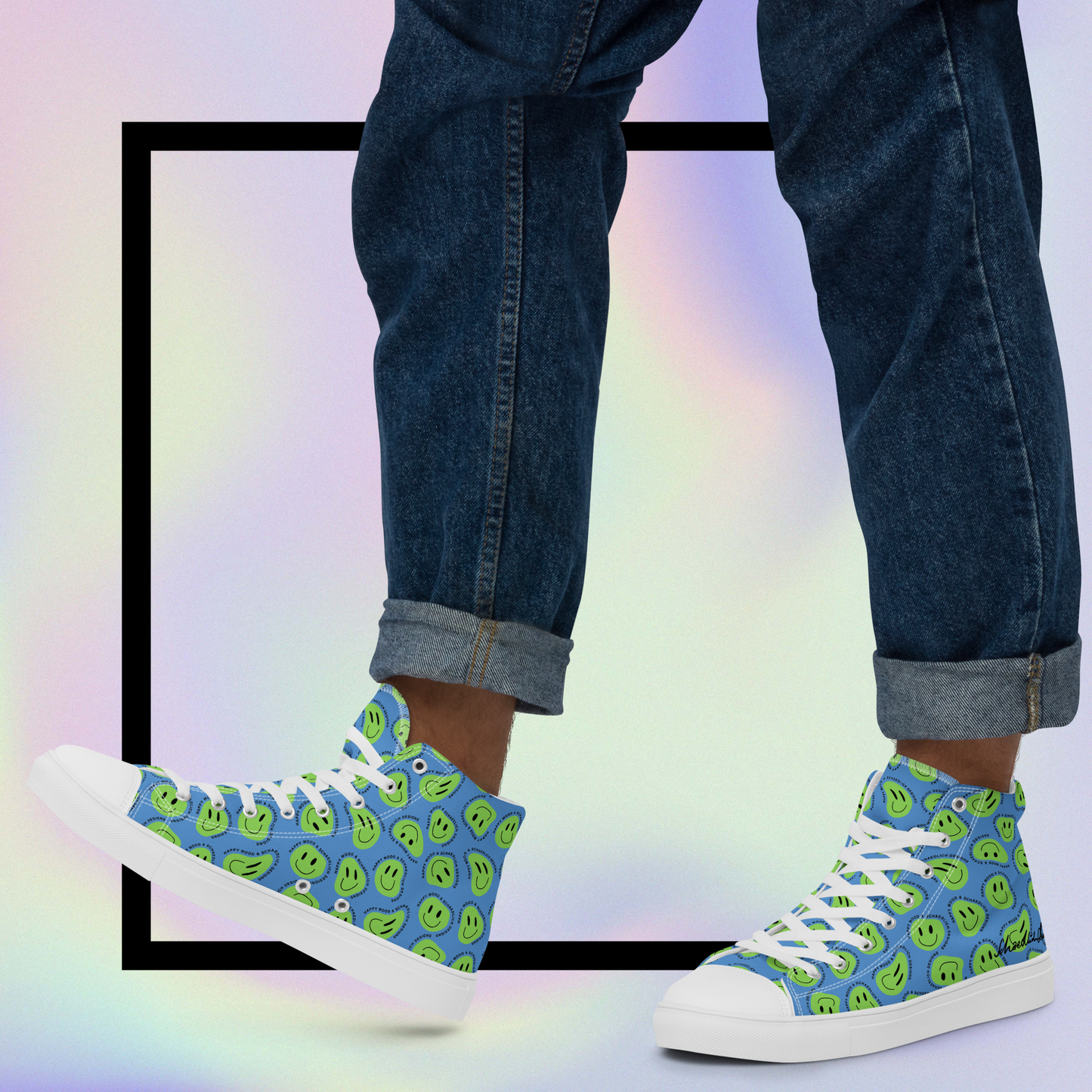 "HAPPY MOOD" Sneaker - Herren - blue/green