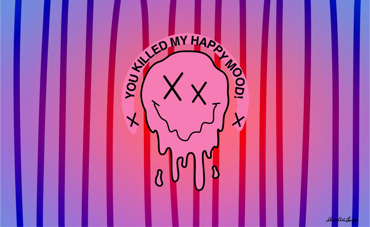 "HAPPY MOOD" Moody Bottle - pink