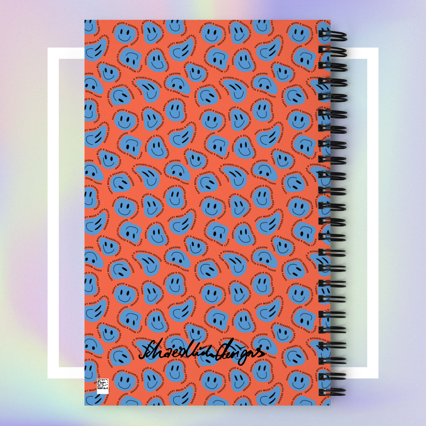 "HAPPY MOOD" Notizblock - red/blue