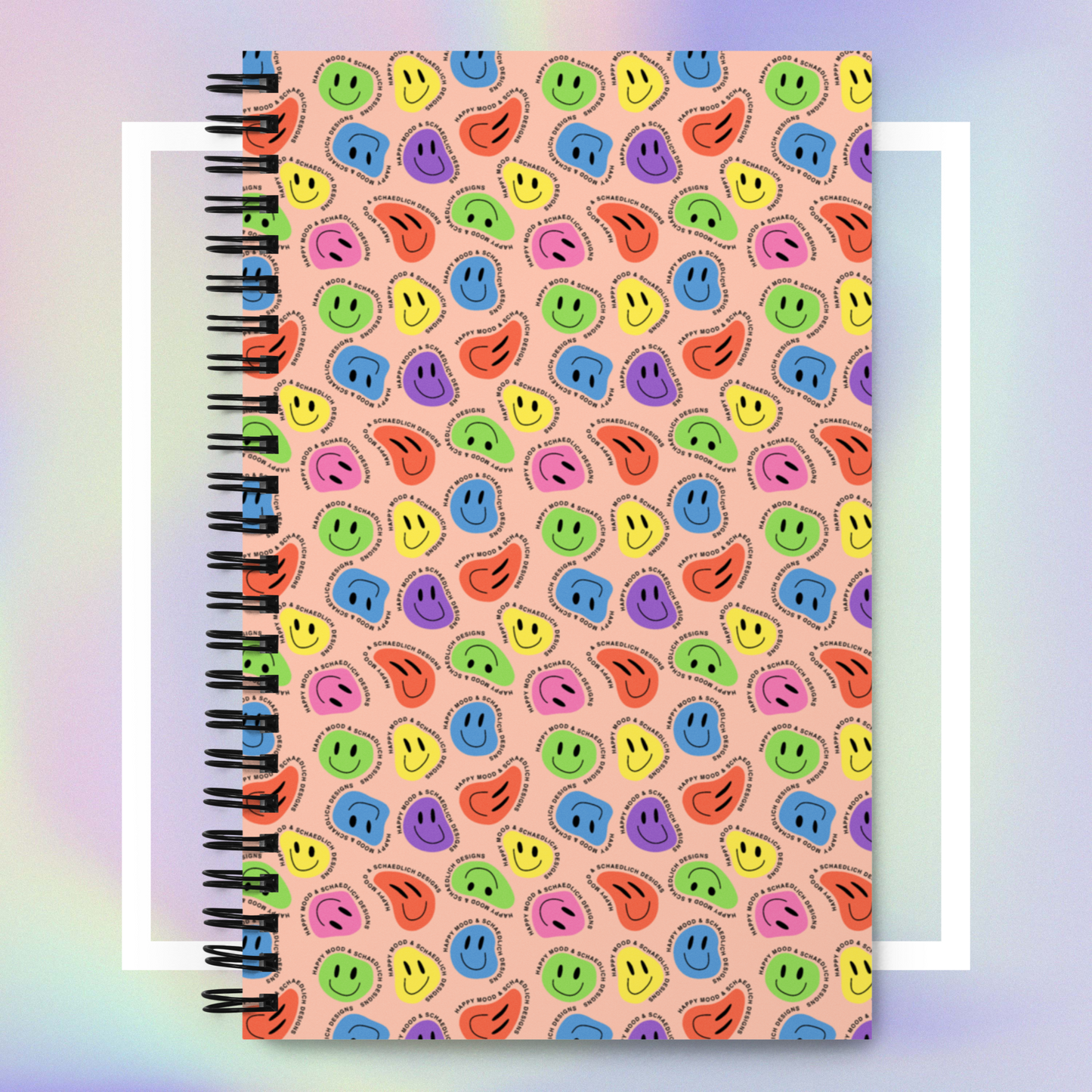 "HAPPY MOOD" Notizblock - peachy/colorful