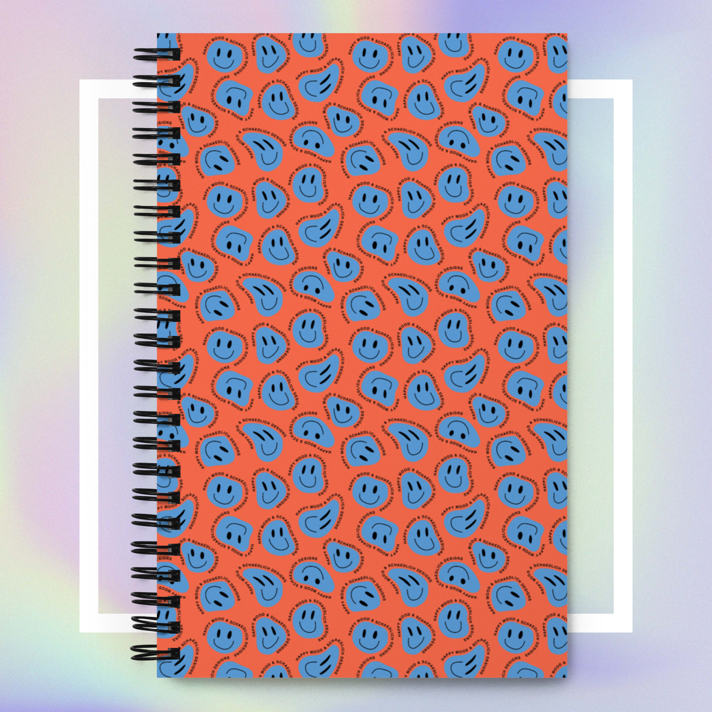 "HAPPY MOOD" Notizblock - red/blue