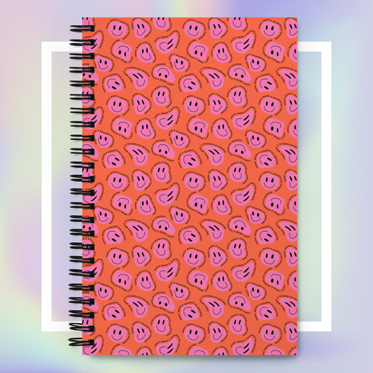 "HAPPY MOOD" Notizblock - red/pink