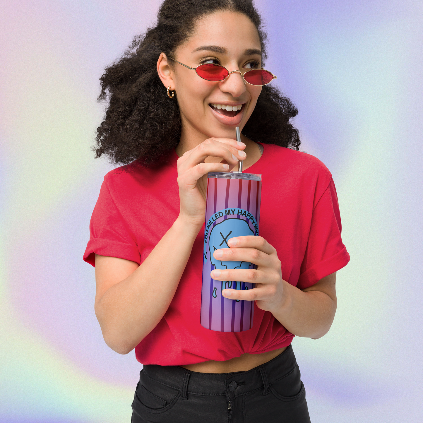 "HAPPY MOOD" Moody Cup - blue
