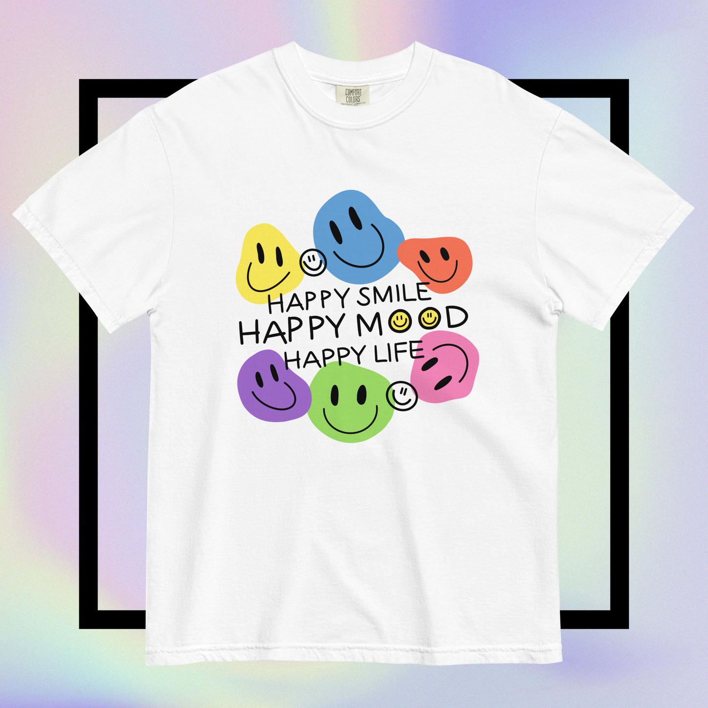 "HAPPY MOOD" Boxy Shirt